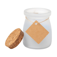 Bougie parfumée vanille - pot en verre - couleur blanche - 146g_2