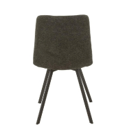 Chaise Milena gris foncé - design moderne en velours avec pieds en métal laqué noir - dimensions 54x86x45 cm_2