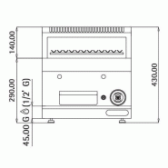 Grill à gaz en pierre de lave - 7 kW - Grille inclinable  - Mario 700 | GGM -GLGK400-E_2