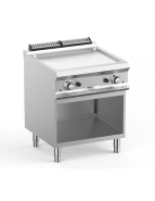 Grillade gaz rainurée - Plaque en acier Martin sur placard ouvert - FTBG77AR_2