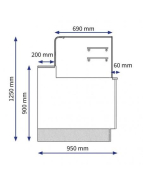 Vitrine réfrigérée pâtisserie/sandwichs - Froid ventilé - Perla 2E 200 AR SD_2