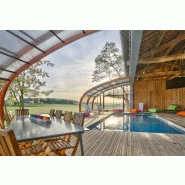 Abri piscine motorisé avec rail breveté