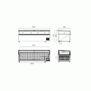 Bac réfrigéré bi-température 2m50 CRYSTAL - avec couvercles coulissants, triple vitrage, LED et dégivrage automatique_2