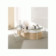 Banque d'accueil OBADE - Accueil PMR - 2 modules 90° avec tablette en verre - Fabricant CLEN_2