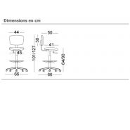 Chaise de bureau pivotante - Dromeas - avec repose-pied réglable et piètement en aluminium_2