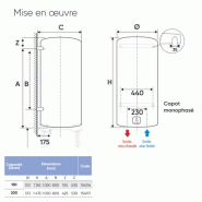 Chauffe-eau électrique connecté Aquéo ACI Hybride vertical mural 150L - Atlantic - 154116_2