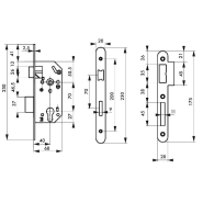 Serrure à encastrer Monomax NF - Têtière acier laitonné - Pour porte d'entrée_2