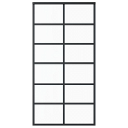 Vidaxl porte coulissante et quincaillerie verre et aluminium 102x205cm 3081960_2