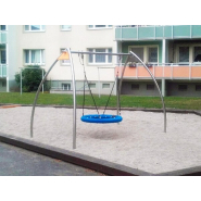 Balançoire double en acier inoxydable - Référence BT13010 - Conforme EN1176_2