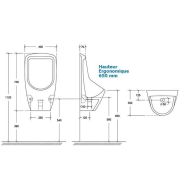 Urinoir mural sans eau en céramique - USE 7000 - Design contemporain avec technologie econstop®_2