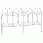 Vidaxl bordures de pelouse 17 pcs blanc 10 m pp 318294_2