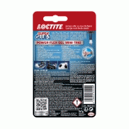 Colle glue gel super glue 3 Power Flex LOCTITE - résiste à l'eau - 3 g - intérieur/extérieur_2