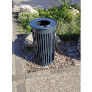 Corbeille de rue  100 litres en acier galvanisé - Vigipirate_2
