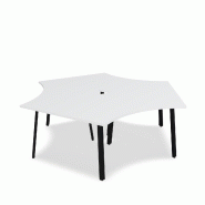 Bureau bench 3 personnes Ogi A - MDD. - Noir, Blanc_2