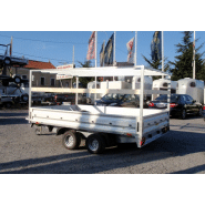 Remorque plateau - Humbaur HN 203121 / HN 253121 - 2 essieux, roues surbaissées, ridelles alu_2