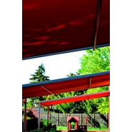 Pergola murale Storistes de France - aluminium, coffres intégrés, manoeuvre électrique et toile personnalisable_2