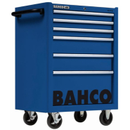 Servante classique C75 avec 6 tiroirs - bleu, 986 mm x 501 mm x 763 mm - Système Lock&Go - 1475K6BLUE_2