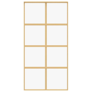 Vidaxl porte coulissante doré 102,5x205cm verre esg clair et aluminium 155186_2