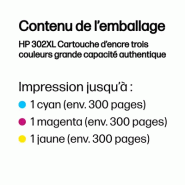 302XL Cartouche dencre trois couleurs grande capacité authentique_2