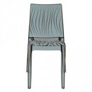 S6327TRY - Chaises empilables DUNE - Weber Industries - Polycarbonate gris transparent - Largeur 52 cm_2