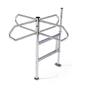 Tourniquet de magasin - rotation des bras 360° - finition chromée - capot en ABS chromé_2