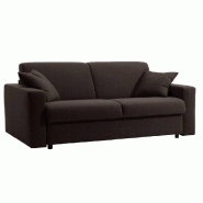 Canapé-lit Dreamer Express - Sommier à lattes 140cm - Matelas 16cm microfibre marron - Fabrication italienne_2