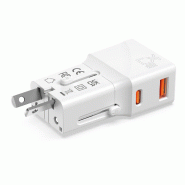 ROLINE Chargeur de voyage USB avec prise UK/US/Euro, 2 ports, 1x QC3.0 A + 1x C (PD), 25W_2