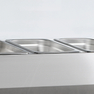 Vitrine réfrigérée GN1/3 GVC38-120 Inox L1200mm 33595 TEFCOLD_2