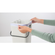 Poubelle tri sélectif Sort & Go 16 litres - Light Grey - Brabantia - Garantie 10 ans_2