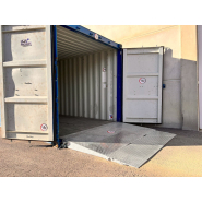 Rampe d'accès galvanisée pour conteneur au sol - Capacité 6,5T - AZ Ramp HCRN-065 GAV - Acier galvanisé et norme CE_2