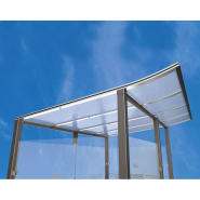 Abri fumeurs Modulo - Réf : 529570.Gpro - Longueur 2500 ou 5000 mm - Verre sécurisé et toiture anti-UV_2