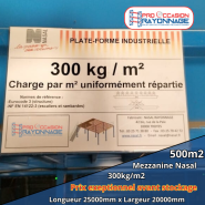 Mezzanine industrielle - Dimensions 20m x 25m, Capacité 300kg/m2 - Nasal_2
