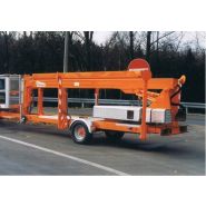 Nacelle tractable télescopique 160 NWT - Thomas - hauteur de travail 16 m - capacité de levage 250 kg - bras JIB pivotant 130°_2