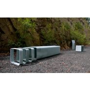 Poubelle publique Rua - Larus - 30 L - acier - design épuré et résistant au vandalisme_2