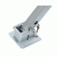 Stop parking robuste avec tube de 45 mm et stabilité renforcée à fixation 4 points