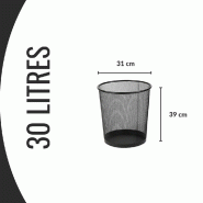 Sac poubelle rouge - 130L - PEBD renforcé - Lot de 100 sacs avec lien de fermeture_2