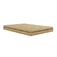 Canapé futon standard convertible Buckle-Up Sofa - couleur beige blé - matelas 140x200 cm, épaisseur 12 cm_2