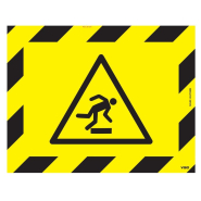 Sticker sol extérieur - Risque de trébucher ou Chute antidérapant - 45×35 cm - IP 2555 StreetApp_2