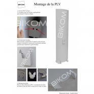 Totem en carton personnalisable - Bikom - 180 x 65 cm - Forme elliptique, pliable avec options de personnalisation_2