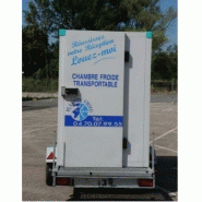 Chambre froide transportable alimentée sur 220V ou groupe électrogène