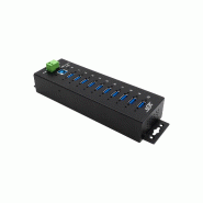 EXSYS EX-1510HMVS Hub métallique USB 3.2 Gen1 à 10 ports, protection de surtension 15KV ESD_2