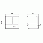 Vitrine chauffante vitrée 137L Combisteel_2