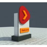 Panneau directionnel - Foshan Nanhai Guose - en acrylique pour station-service, signalisation extérieure durable_2