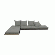 Banquette futon tatami CHICO Grey - Couchage modulable 2 x 70x200 cm ou 140x200 cm - Marque KARUP_2