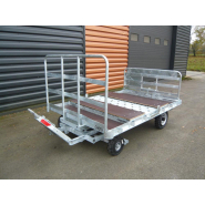 Remorque spécifique polyvalente pour le transport de conteneurs de fret aérien et de bagage en vrac_2