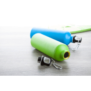 Gourde en aluminium - finition mat - avec mousqueton - 750 ml - couleur vert citron_2