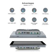 Panel PC industriel fanless 15 pouces XGA - écran tactile capacitif IP66 - EVI-15SAC_2