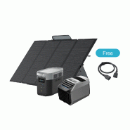Climatiseur portable EcoFlow WAVE 2 + Station électrique portable EcoFlow DELTA 2 Max + Panneau solaire 400W_2