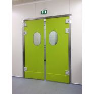 Porte avec charnières inox robustes pour fixation murale