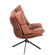 Fauteuil relax pivotant Pietra - tissu rouille, design contemporain et confort optimal_2